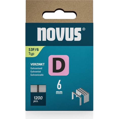 Flachdrahtklammer D Typ 53 F B11,3xL6mm Draht-B.1,25mm 1200 St.NOVUS