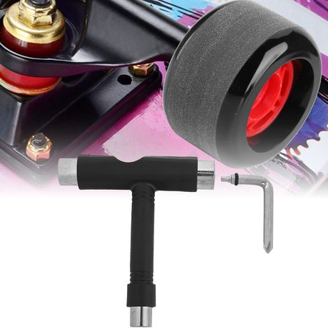 Ensemble d'outils de tournevis portables robustes pour skateboard, comprenant une clé en T et une clé en L. (1/5)