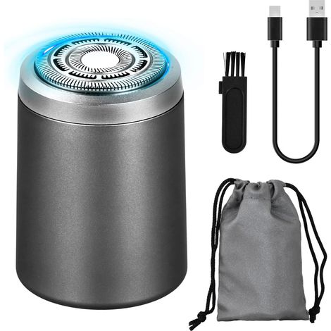 Mini Rasoir électrique Portable, Rasoir Electriques Hommes, Electric Shaver, IPX7 Étanche Rasoir Homme, Mini Electric Shaver, Portable Tondeuse a Barbe, Rasoir électrique Wet Dry (1/5)
