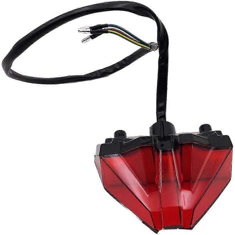 Feu arrière universel à LED 12 V CC pour moto et quad, feu stop arrière rouge ( ) (1/5)