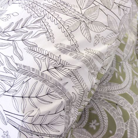 Set biancheria da letto con stampa vegetale, 2 posti (1/3)