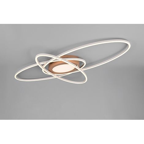 Trio LED-Deckenleuchte Ovine Coffee 104 x 58 cm dimmbar CCT