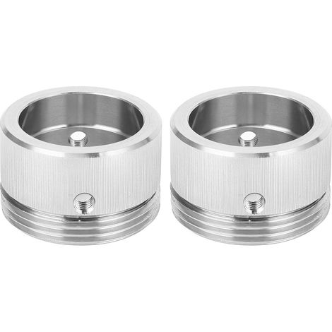 Lot de 2 adaptateurs de vanne de chauffage en acier inoxydable 304, adaptateur de thermostat RA avec surface striée verticale, filetage M30 x 1.5 (1/5)