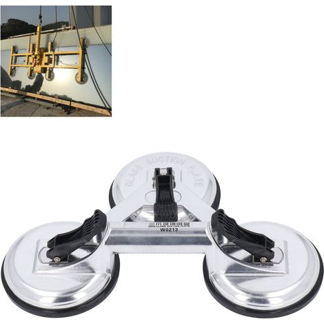 Leistungsstarker Drei-Klauen-Saugnapf aus robuster Aluminiumlegierung W0213, für Glas, Boden und Fliesen. Horizontale Saugkraft: 170 kg. (1/5)