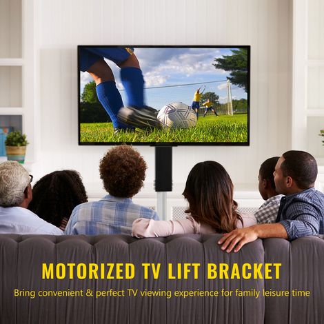 Support télé escamotable électrique course 50,8 cm pour TV 71,1–81,3 cm réglable en hauteur 59,9 kg et télécommande sans fil (1/5)