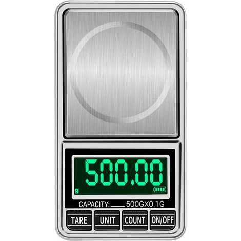 Balance numérique transportable pour or bijoux, micro pèse de poche électronique précis pro, balance de précision 500g/0.1g DH-938C (1/4)