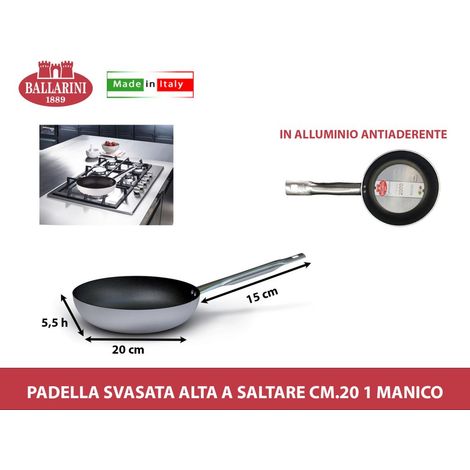 BALLARINI Padella Svasata Alta D 20 Cm Alluminio Argento