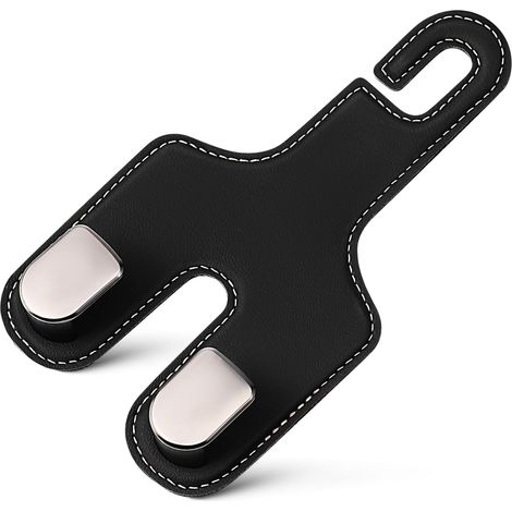 Crochet Double Noir pour Siège de Voiture en Pu, Organisateur (1/5)
