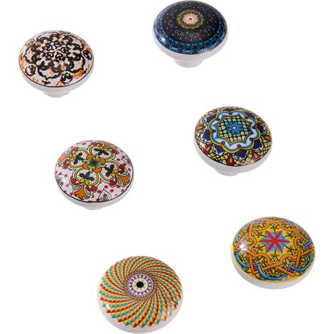 6Pcs Ceramic Furniture Knobs Pull Handles (1/5)