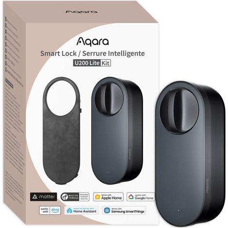 Aqara U200 Lite serratura connessa moderna nera