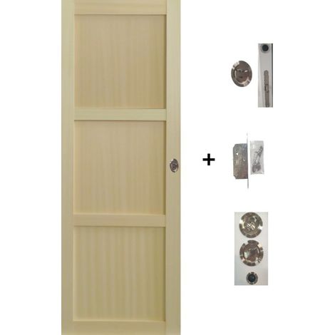 Porta scorrevole gd menuiseries ayous 3 pannelli 204 x 83 cm (1/2)