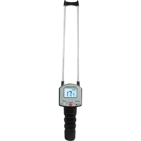 Humidimètre portatif pour Grains, humidimètre Portable pour Foin avec Affichage numérique LCD/détection à Double Tige, Plage de Mesure 080%, pour Paille/Herbe de Guinée générale/trèfle (1/5)
