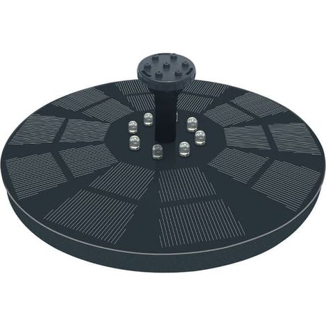 Fontaine à eau solaire avec éclairage coloré noir (1/5)