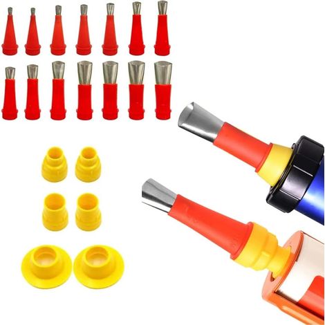 Set mit 22 wiederverwendbaren Dichtungsspitzen zum Verfugen von Spülbecken, Küchen, Badezimmern und Fenstern. (1/5)
