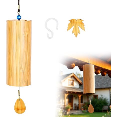 Carillons éoliens Japonais en Bambou, carillons Zen, carillons éoliens en Bambou pour la méditation et la guérison sonore, Carillon en Accord de FA pour l'extérieur, Le Yoga et la méditation (1/5)