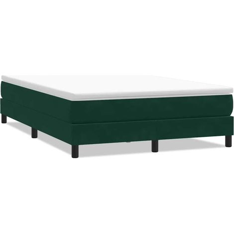 Lit double Lit adulte Sommier à lattes de lit sans matelas vert foncé 160x220cm (1/5)