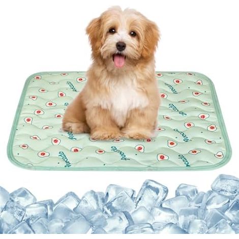 Kühlmatte für Hunde, Selbstkühlende Hundematte, Sommer Kühlkissen, Weiche Schlafmatte für Hunde Katzen, Waschbare Atmungsaktive Kühlmatte für Haustiere, für Drinnen, Draußen, Auto (60 x 50 cm) (1/5)