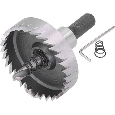 Scie cloche haute vitesse à ouverture de 53 mm pour acier, avec clé hexagonale à ressort, pour le perçage de tôles épaisses en métal et en alliage d'aluminium. (1/5)