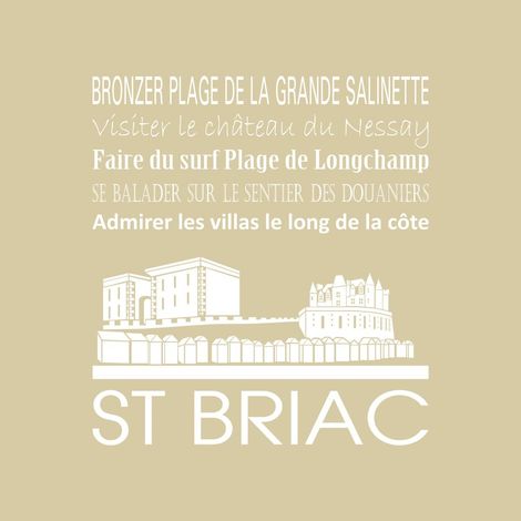 Tableau sur toile Saint-Briac vison 30x30 cm - Impression sur Toile Murale Décorative - Image imprimée en HD sur Toile - Toile sur Châssis en Bois FSC - Fabriqué en France (1/4)