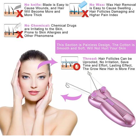 Épilateur pour femmes pour l'épilation du visage, sans fil et étanche, facile à utiliser, design compact-AquaForge (1/3)