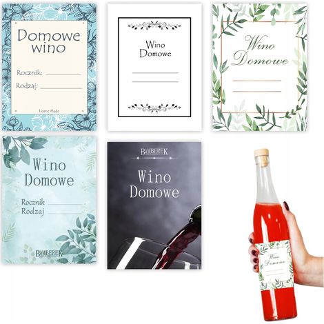 ETIQUETAS AUTOADHESIVAS PARA VINO CASERO 10X VINO DE ALCOHOL