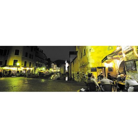 Tableau sur toile vieil Annecy 30x97 cm - Impression sur Toile Murale Décorative - Image imprimée en HD sur Toile - Toile sur Châssis en Bois FSC - Fabriqué en France (1/4)