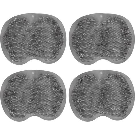 Lot de 4 tapis de douche et de massage pour le dos et les pieds avec ventouses, antidérapants et nettoyants pour une utilisation à domicile. (1/5)