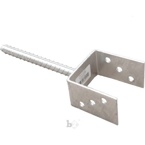 Pfostenträger Pfostenanker U-Form mit Dolle verzinkt 71x100x200 mm