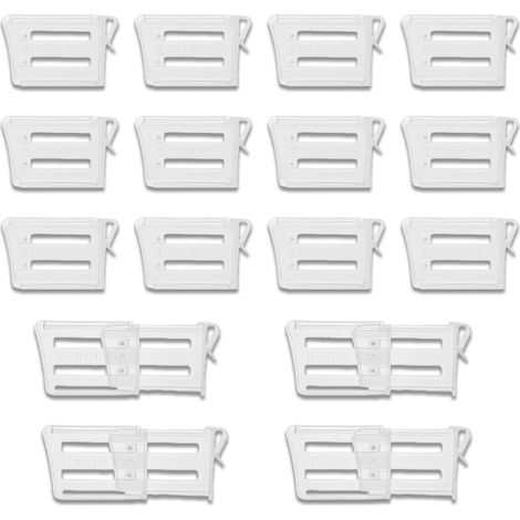 Lot de 8 organiseurs porte réfrigérateur réglables à clipser, séparateurs rétractables pour réfrigérateur, coutures latérales, armoire, tiroir cuisine (lot 16) 16 - (1/5)