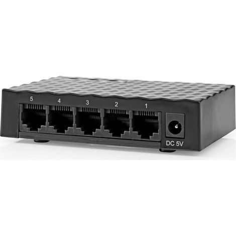 Commutateur reseau nedis nswh5p110bk vitesse filaire gigabit nombre de ports ethernet 5 (1/5)