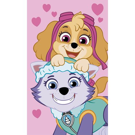 Asciugamano per bambini in età prescolare Skye Everest PAW Patrol, in cotone, 30 x 50 cm, per viso e mani. (1/2)