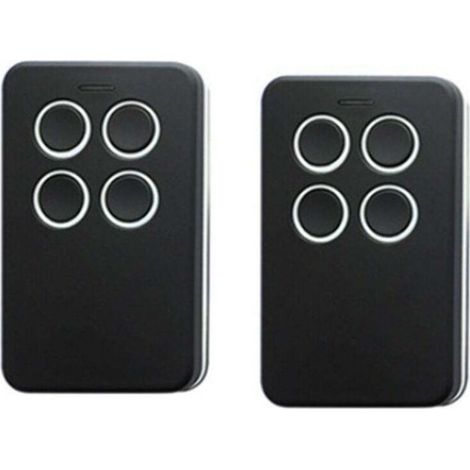Lot de 2 télécommandes universelles multifréquences portail garage 280-868 MHz, codes fixes et code tournant Crezuo (1/4)