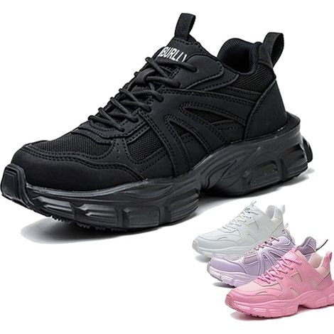 Chaussures de Sécurité Femme Légère Basket de Secruite Confortable Antidérapante Chaussures de Travail Embout Acier Respirante,noir,taille 43