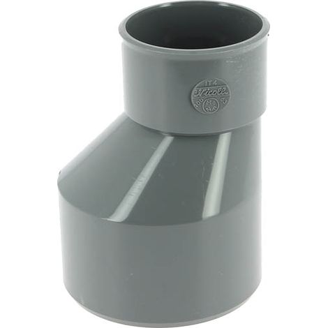 Nicoll – Réduction extérieure excentrée mâle Ø100 – Femelle Ø63 – PVC lisse pour évacuation – Classement feu NF-M1