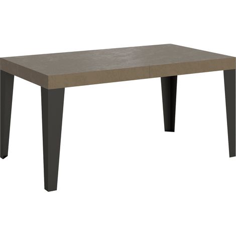 Tavolo Allungabile 160-420x90x77 cm Flame Premium Tortora Telaio Antracite