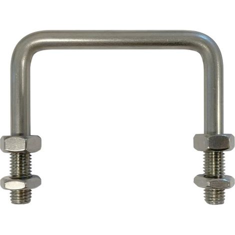 Square Bolt (C Bolt) M6 x 35 mm Thread, 30 x 65 mm Internal Dimensions - T304 Stainless Steel (A2) (1/2)