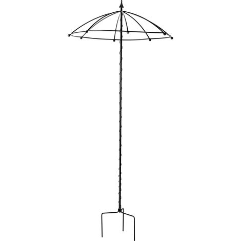 Soporte de jardín, estructura metálica, apto para plantas trepadoras, color negro. (1/5)