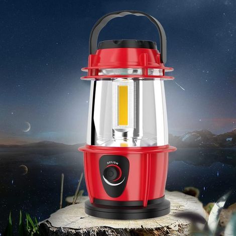Lanterne de camping LED étanche avec luminosité réglable - Rouge (1/5)