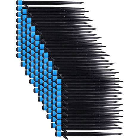 Émetteurs, d'irrigation goutte-à-goutte universels, 100 pièces, 18cm, tête d'arrosage goutte-à-goutte à 360 degrés pour Tube de 4/7mm (1/5)