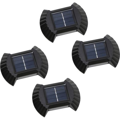 Lampe Solaire Murale Haut et Bas - Étanche IP65 - 4 Pièces - Pour Jardin Terrasse Porche Extérieur (1/5)