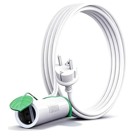 Extension Cable H05VV-F 5 m, White, 2 Schuko Sockets (1/5)