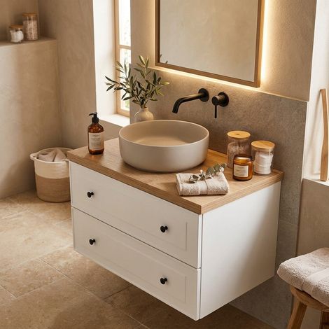 Naturel Mobile bagno Natural Forli 60x45x46 cm bianco (FORLI60BID) (1/5)