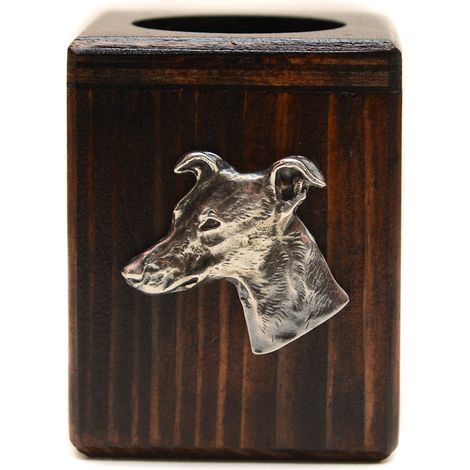 Whippet, lévrier anglais - chandelier en bois orné d'un chien, un souvenir unique après la perte d'un compagnon à quatre pattes, réalisé artisanalement par Art-Dog (1/5)