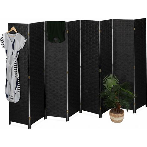 Relaxdays Paravento a 8 Pannelli, HxL: 170 x 320 cm ca., Divisore Pieghevole, Separé per Ambienti