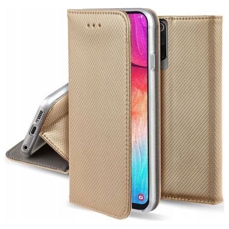 CUSTODIA per HUAWEI P8 LITE SMART MAGNET CLOSED BOOK CASE ORO + VETRO (1/5)