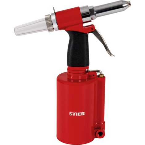 Pistolet à rivets aveugles STIER SBN-2 pour tailles de rivet de 2,4 à 6,4 mm, avec nez, pistolet à riveter pneumatique (1/4)