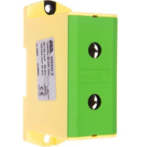 Connettore per binario singolo 35-240mm2 giallo-verde euro OTL 240 1xAl/Cu 606240 E