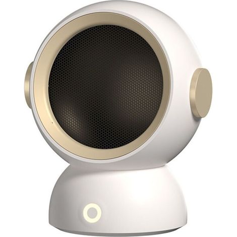Mini radiateur soufflant, radiateur électrique d'appoint en céramique PTC, radiateur portable 1200 W avec 2 réglages de chauffage, protection contre la surchauffe, petit radiateur de table (blanc)