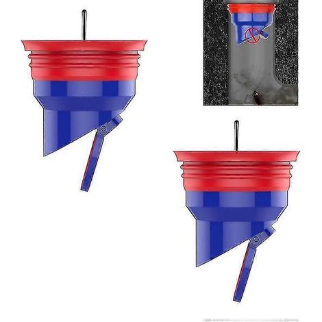 Lot de 2 clapets anti-retour magnétiques pour bonde de douche et baignoire, valve de vidange anti-odeur à fermeture rapide (1/4)