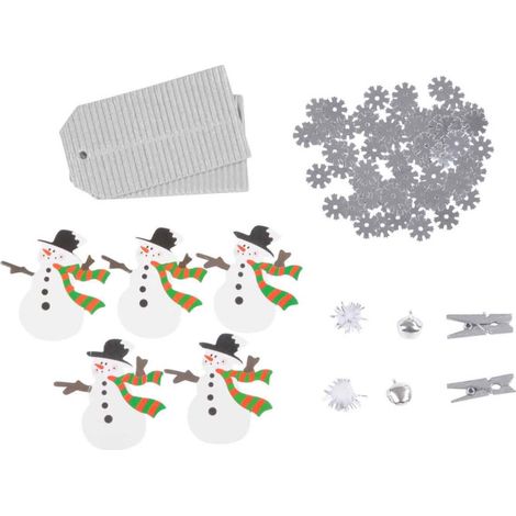 Set Papeterie Noël 20 Pièces "Christmas" 16cm Argent (1/2)